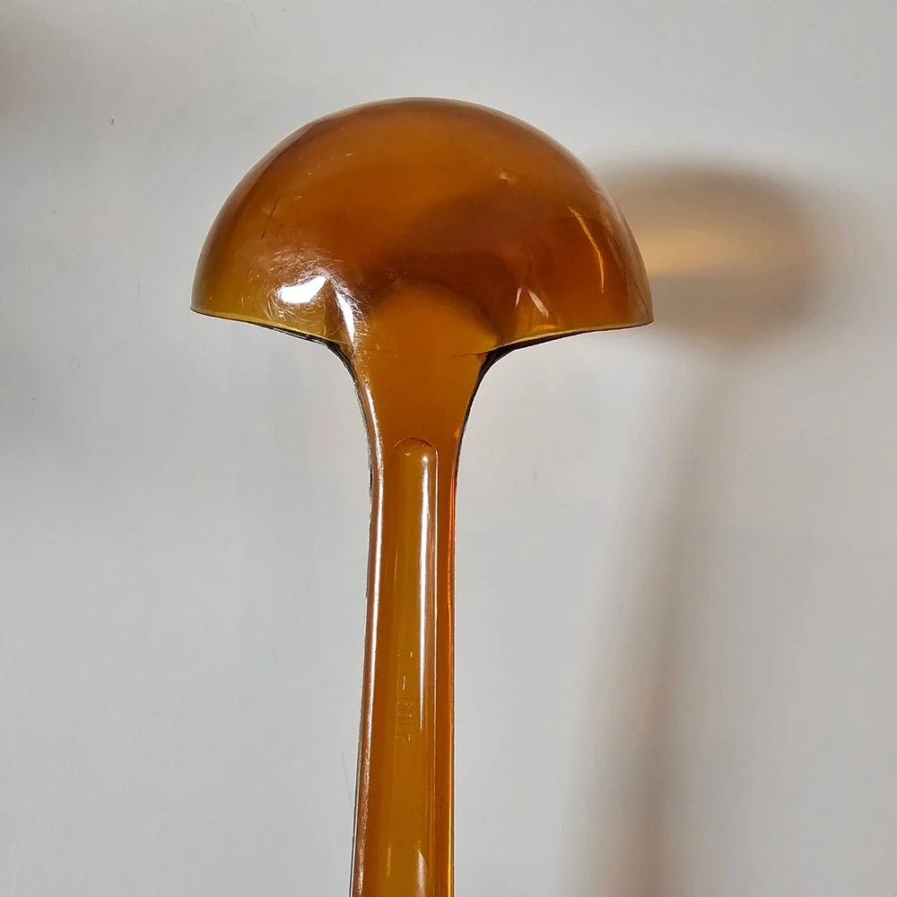 Vintage Robinson Ultratemp Amber Plastic Soup Ladle Heat Resistant Retro Utensil